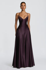 Fioreclo Asterin Maxi Dress in Plum