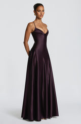Fioreclo Asterin Maxi Dress in Plum