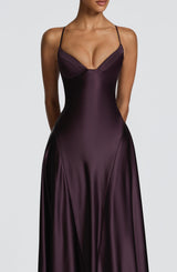 Fioreclo Asterin Maxi Dress in Plum