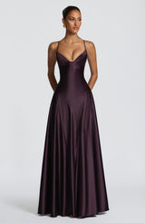 Fioreclo Asterin Maxi Dress in Plum
