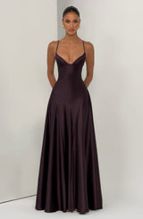 Fioreclo Asterin Maxi Dress in Plum