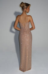 Fioreclo Astrid Maxi Dress in Gold