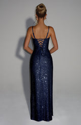 Fioreclo Astrid Maxi Dress in Navy