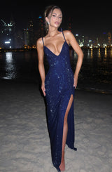 Fioreclo Astrid Maxi Dress in Navy