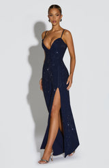 Fioreclo Astrid Maxi Dress in Navy