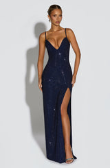 Fioreclo Astrid Maxi Dress in Navy