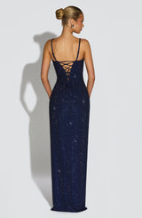 Fioreclo Astrid Maxi Dress in Navy