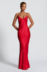 Fioreclo Athens Maxi Dress in Red