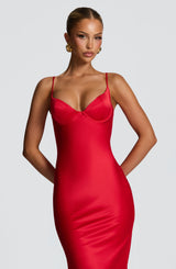 Fioreclo Athens Maxi Dress in Red