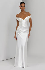 Fioreclo Aurelie Maxi Dress in Ivory