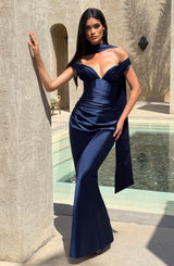 Fioreclo Aurelie Maxi Dress in Navy