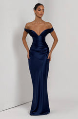 Fioreclo Aurelie Maxi Dress in Navy
