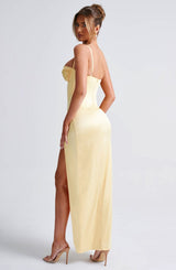 Fioreclo Aurora Maxi Dress in Lemon