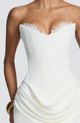 Fioreclo Avalyn Mini Dress in Ivory