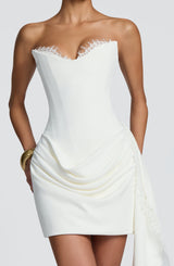 Fioreclo Avalyn Mini Dress in Ivory