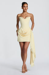 Fioreclo Avalyn Mini Dress in Lemon
