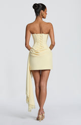 Fioreclo Avalyn Mini Dress in Lemon