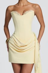Fioreclo Avalyn Mini Dress in Lemon