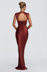 Fioreclo Avielle Maxi Dress in Deep Rust