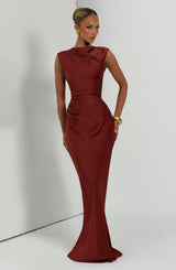 Fioreclo Avielle Maxi Dress in Deep Rust