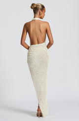 Fioreclo Ayla Midi Dress in Ivory