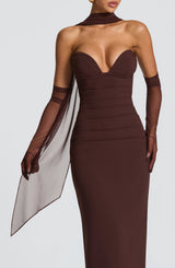Fioreclo Aylah Scarf in Plum Brown