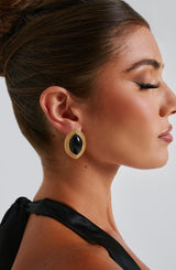 Fioreclo Azra Earrings in Black/Gold