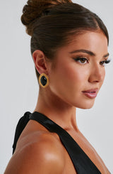 Fioreclo Azra Earrings in Black/Gold