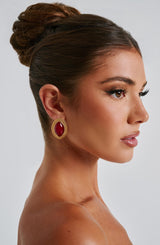 Fioreclo Azra Earrings in Red/Gold