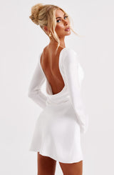 Fioreclo Bambina Mini Dress in Ivory