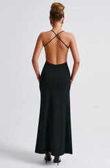 Fioreclo Beatrix Maxi Dress in Black
