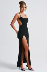 Fioreclo Beatrix Maxi Dress in Black
