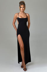Fioreclo Beatrix Maxi Dress in Black