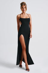 Fioreclo Beatrix Maxi Dress in Black