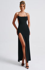 Fioreclo Beatrix Maxi Dress in Black
