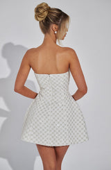 Fioreclo Beatriz Mini Dress in Ivory