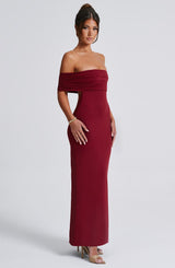 Fioreclo Belinda Maxi Dress in Burgundy