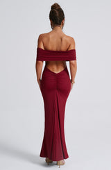 Fioreclo Belinda Maxi Dress in Burgundy