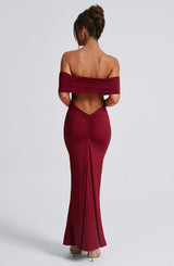 Fioreclo Belinda Maxi Dress in Burgundy