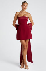 Fioreclo Bellamie Mini Dress in Wine