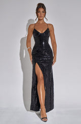 Fioreclo Bellini Maxi Dress in Black
