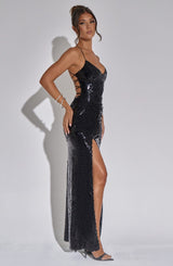Fioreclo Bellini Maxi Dress in Black