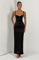 Fioreclo Benedetta Maxi Dress in Black