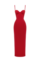 Fioreclo Benedetta Maxi Dress in Red