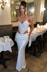 Fioreclo Bernadine Maxi Skirt in Ivory