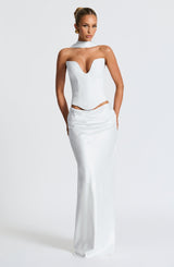 Fioreclo Bernadine Maxi Skirt in Ivory