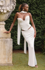 Fioreclo Bernadine Maxi Skirt in Ivory