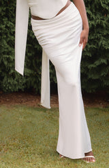 Fioreclo Bernadine Maxi Skirt in Ivory
