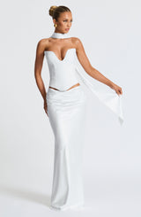 Fioreclo Bernadine Maxi Skirt in Ivory