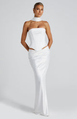 Fioreclo Bernadine Maxi Skirt in Ivory